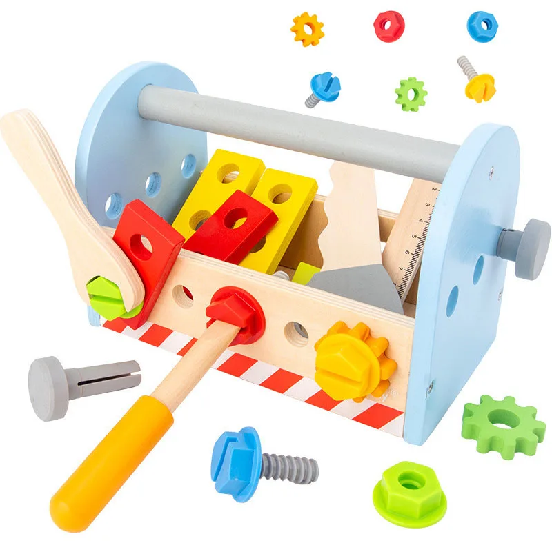 Wooden Simulation Repair Toolbox Kit Screws Nuts Disassembly Assembly Puzzle Education Toys for Boys Pretend Play Carpenter Tool
Wooden Simulation Repair Toolbox Kit Screws Nuts Disassembly Assembly Puzzle Education Toys for Boys Pretend Play Carpenter Tool