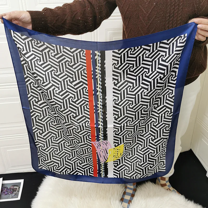 2021 Spring New Style 70cm Simulation Silk Scarf Female Geometric Printing Small Square Scarf Mass Customization Trade Scarf
2021 Spring New Style 70cm Simulation Silk Scarf Female Geometric Printing Small Square Scarf Mass Customization Trade Scarf
