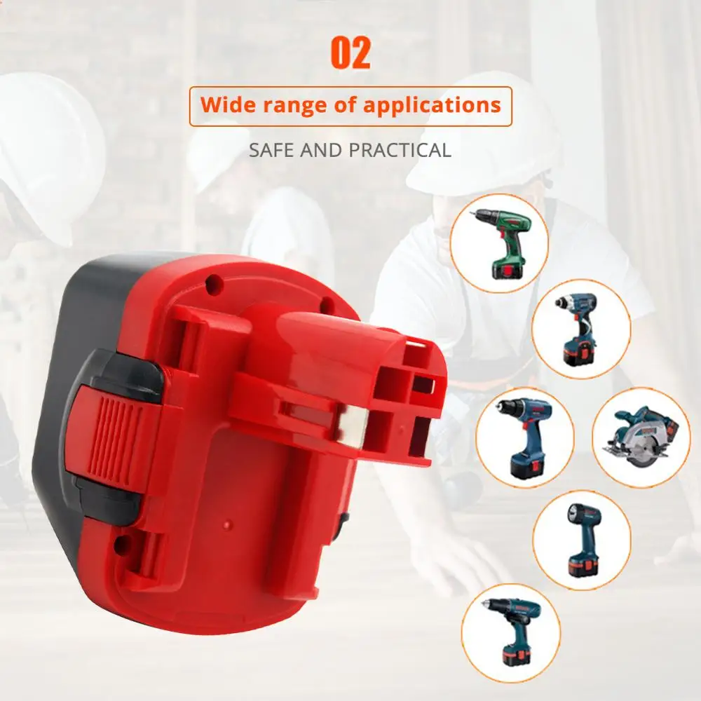 3PCS BAT043 Rechargeable Battery 12V 3000mAh Ni-MH Replacement Battery for Bosch Cordless Drills GSR 12VE-2 PSR 12 BAT046 BAT045
3PCS BAT043 Rechargeable Battery 12V 3000mAh Ni-MH Replacement Battery for Bosch Cordless Drills GSR 12VE-2 PSR 12 BAT046 BAT045