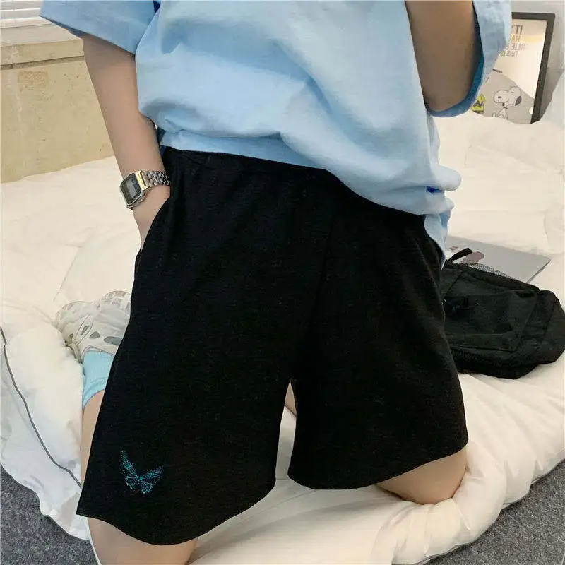 Summer Sports Track Shorts Women Butterfly Embroidery Pockets High Waist Workout Running Shorts Female Casual Wide Leg Shorts 
Summer Sports Track Shorts Women Butterfly Embroidery Pockets High Waist Workout Running Shorts Female Casual Wide Leg Shorts