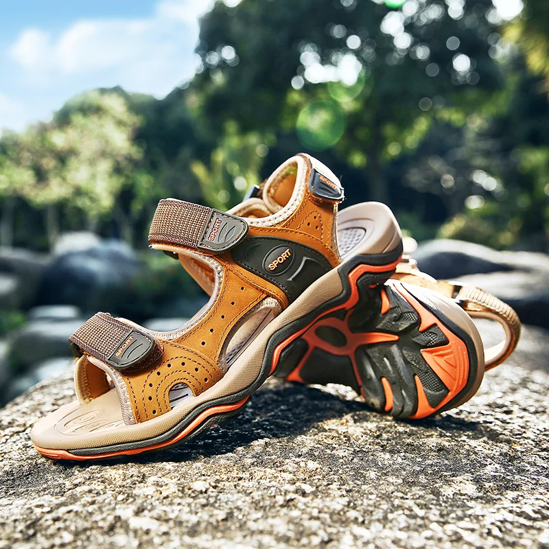 2020 summer sandals mountain sandalia masculina outdoor men mens shoes large sizes 47 Unisex genuine leather sandalias hombre
2020 summer sandals mountain sandalia masculina outdoor men mens shoes large sizes 47 Unisex genuine leather sandalias hombre