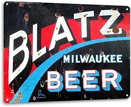 Blatz Beer Logo Weathered Retro Vintage Wall Decor Bar Man Cave Large 8" X 12" Metal Tin Sign Plaque Poster
Blatz Beer Logo Weathered Retro Vintage Wall Decor Bar Man Cave Large 8" X 12" Metal Tin Sign Plaque Poster