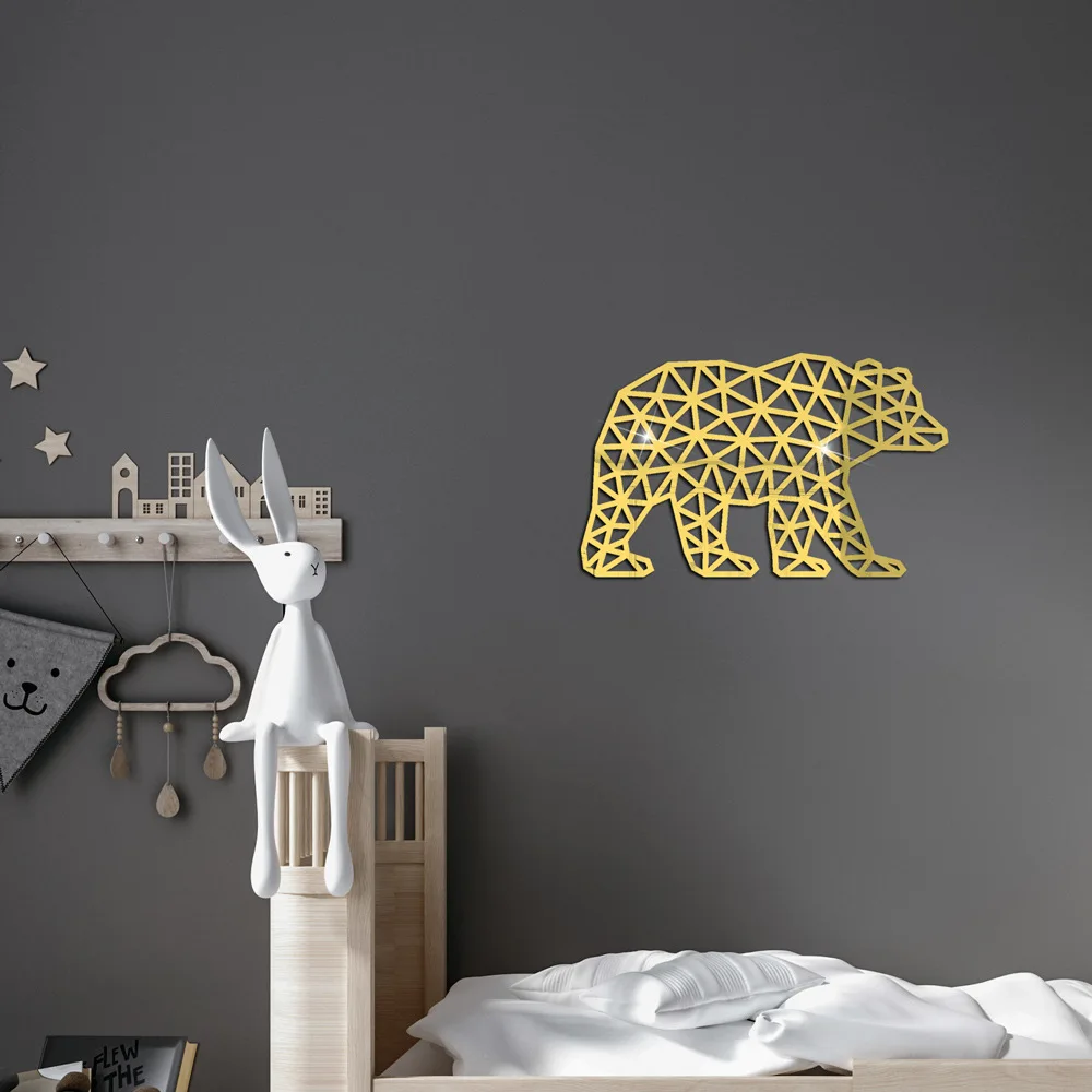 Cartoon Animal Polar Bear Wall Sticker Background wall decoration sticker Acrylic self-adhesive mirror gold silver stickers
Cartoon Animal Polar Bear Wall Sticker Background wall decoration sticker Acrylic self-adhesive mirror gold silver stickers
