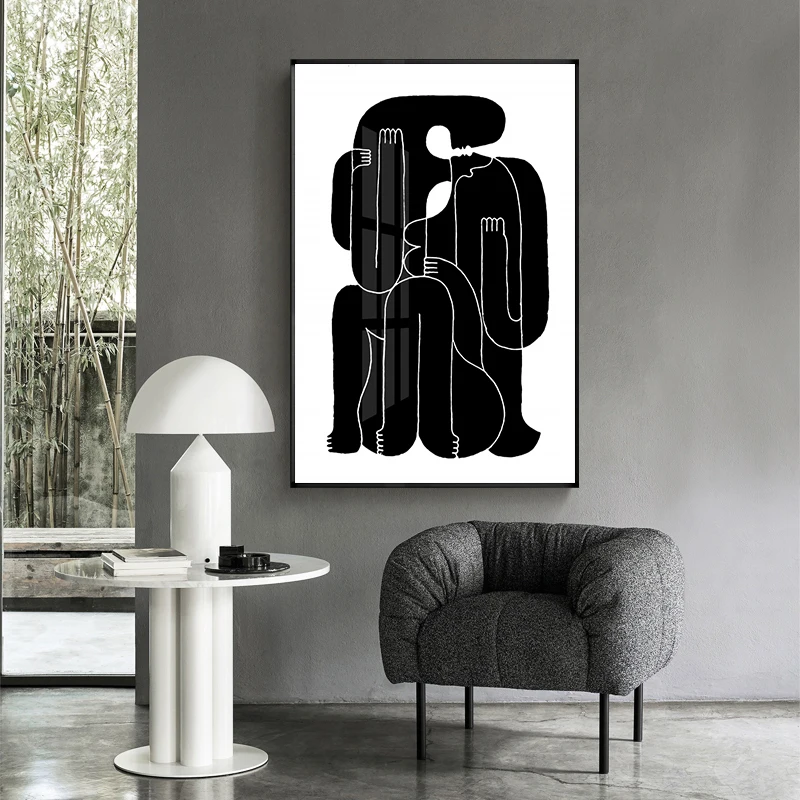 Abstract Figure Artwork Canvas Painting Black and White Wall Art Picture Poster Printing for Modern Living Room Home Decoration
Abstract Figure Artwork Canvas Painting Black and White Wall Art Picture Poster Printing for Modern Living Room Home Decoration