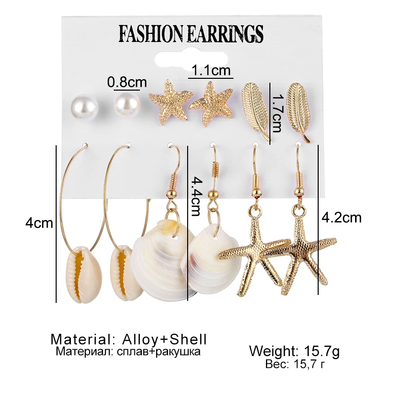 FNIO 2020 New Women Shell Earrings Set For Girls Gold Silver Color Drop Earring Brincos Bohemian Beach Fashion Jewelry Wholesale
FNIO 2020 New Women Shell Earrings Set For Girls Gold Silver Color Drop Earring Brincos Bohemian Beach Fashion Jewelry Wholesale