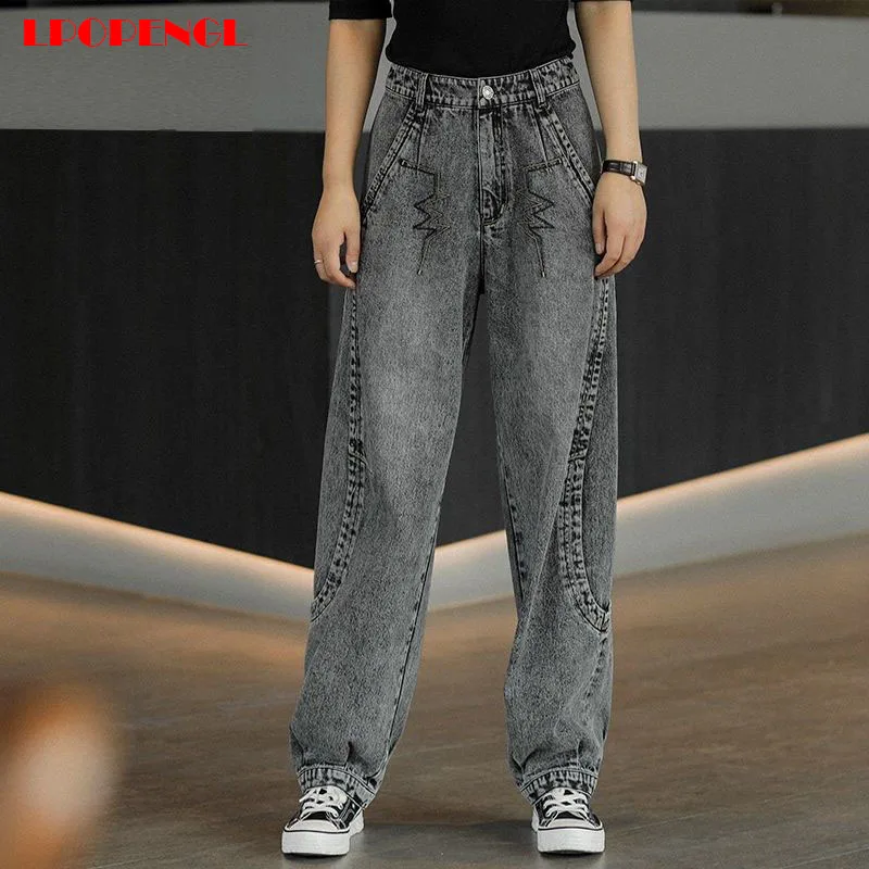 Spring Autumn Women's High Waist Jeans 2021 Fashion All-match Loose Street Style Conventional Button Pockets Thin Solid Color
Spring Autumn Women's High Waist Jeans 2021 Fashion All-match Loose Street Style Conventional Button Pockets Thin Solid Color