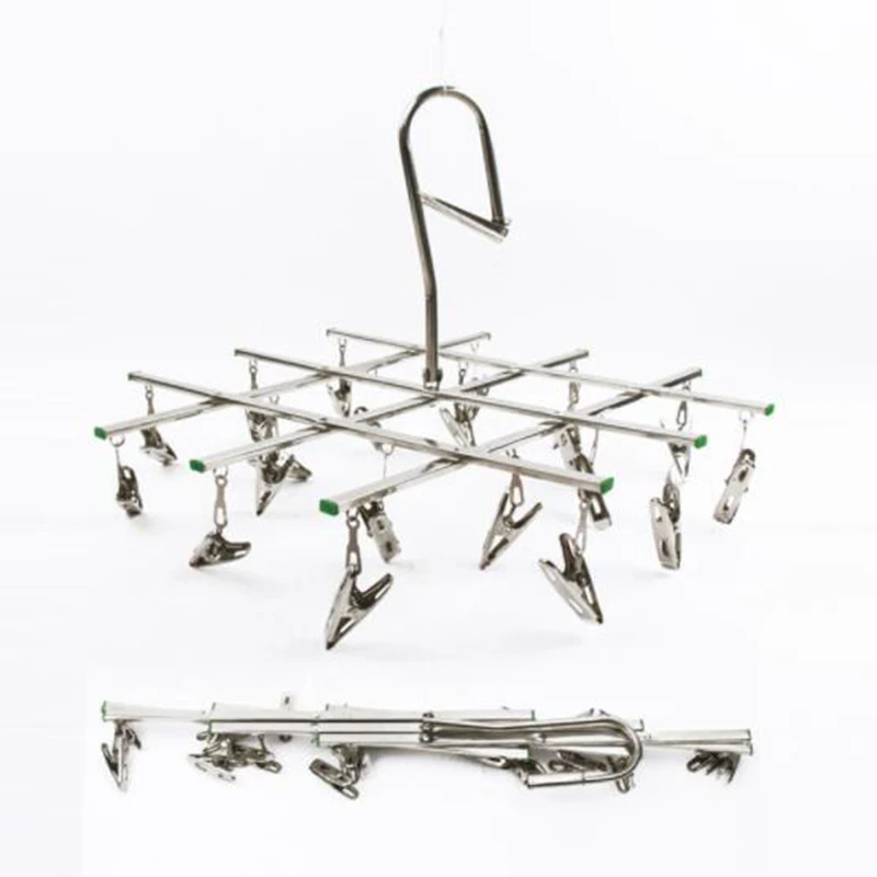 Stainless Steel 10/20 Clips Folding Underwear Sock Hanger Drying Rack Stainless Steel 10/20 Clips Folding
Stainless Steel 10/20 Clips Folding Underwear Sock Hanger Drying Rack Stainless Steel 10/20 Clips Folding