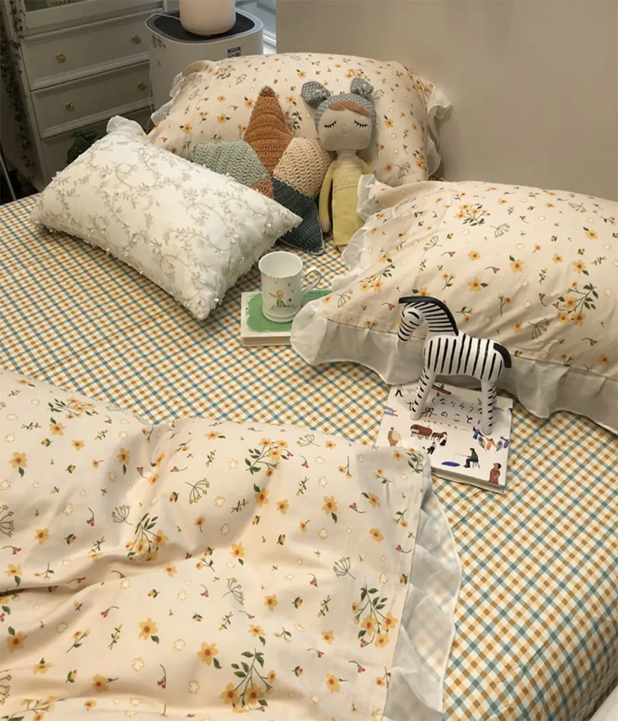 Vintage cute flower plaid bedding set,floral single double cotton twin full queen home textile bed sheet pillow case duvet cover
Vintage cute flower plaid bedding set,floral single double cotton twin full queen home textile bed sheet pillow case duvet cover