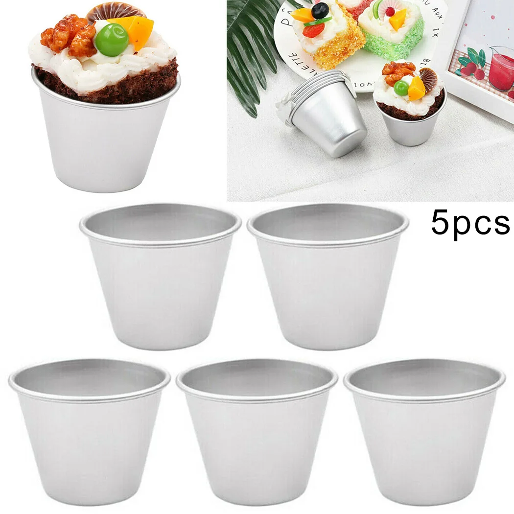 5pcs Aluminium Cupcake Baking Molds Cake Mold Mould Round Shaped Baking Cup Dariole Pudding Dessert Creme Moulds
5pcs Aluminium Cupcake Baking Molds Cake Mold Mould Round Shaped Baking Cup Dariole Pudding Dessert Creme Moulds