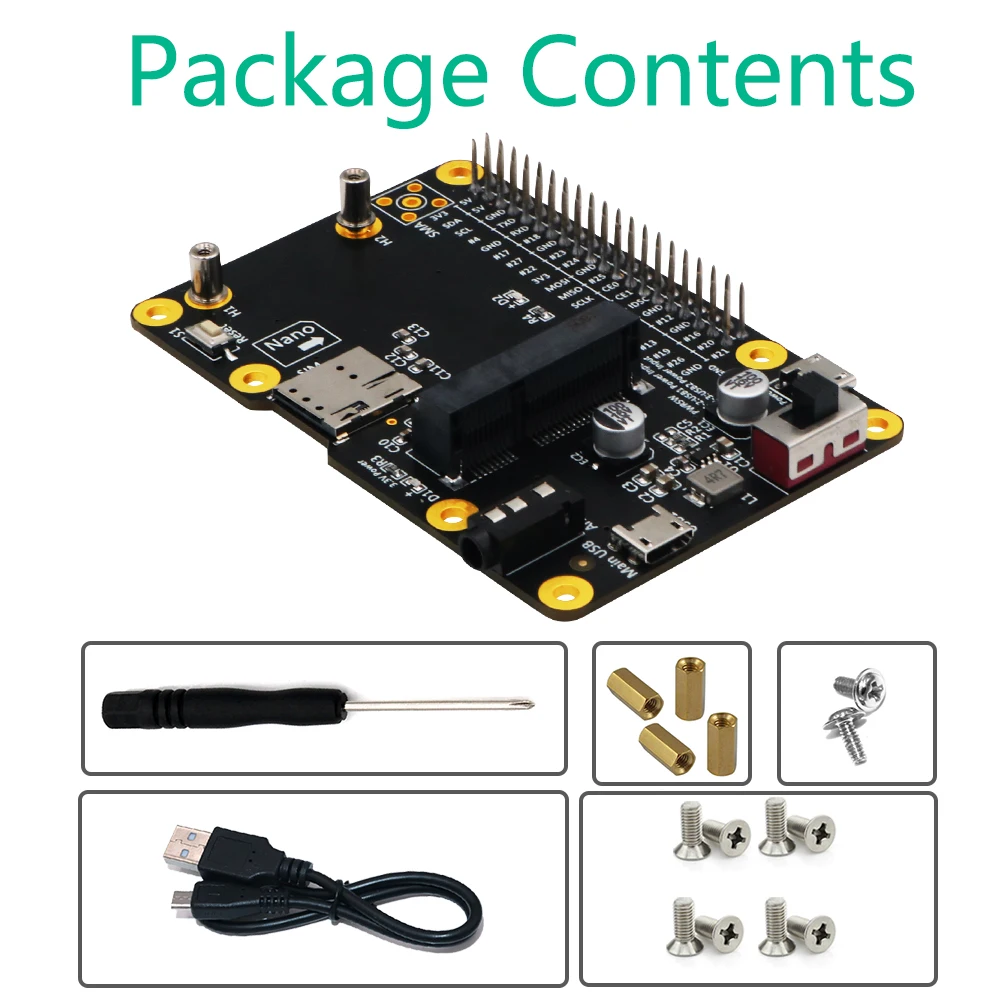 3G/4G & LTE Base HAT for Raspberry/ Asus Tinker Board/ Samsung ARTIK /Rock64 Media/Liber computer board
3G/4G & LTE Base HAT for Raspberry/ Asus Tinker Board/ Samsung ARTIK /Rock64 Media/Liber computer board