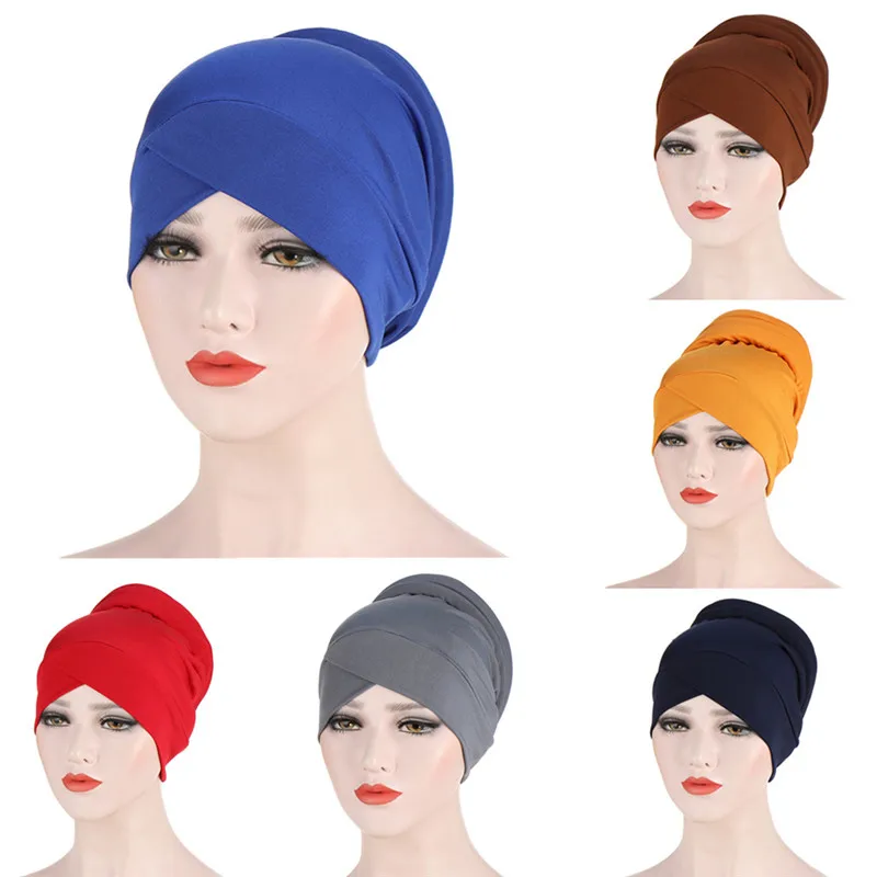 2020 Новый мусилм длинный хвост шарф шапка Для женщин тюрбан Кепка Chemo выпадения