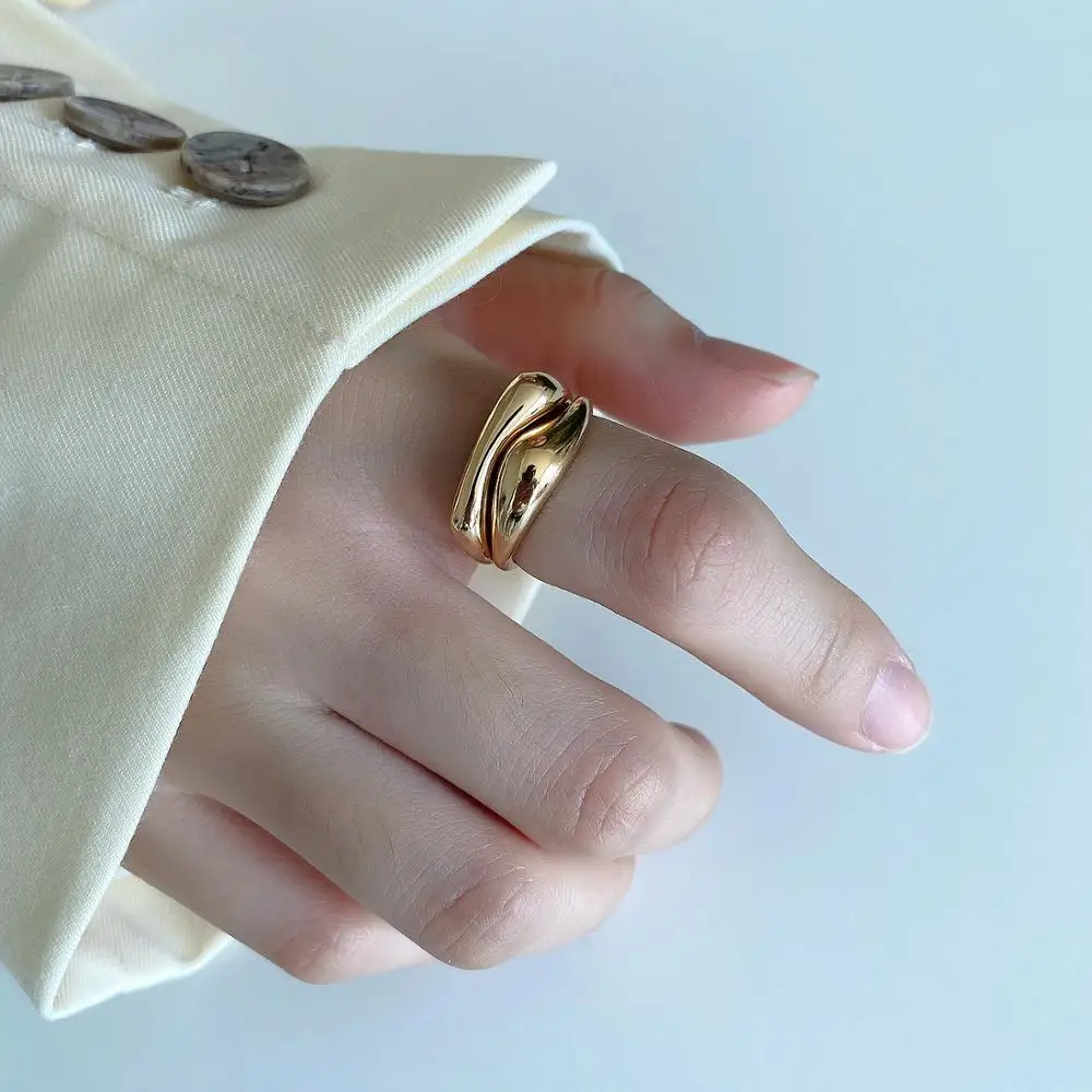 Amaiyllis 925 Sterling Silver Real 18k Gold Irregular Open Rings Minimalist Gold Ring For Women Summer Jewelry Gift
Amaiyllis 925 Sterling Silver Real 18k Gold Irregular Open Rings Minimalist Gold Ring For Women Summer Jewelry Gift