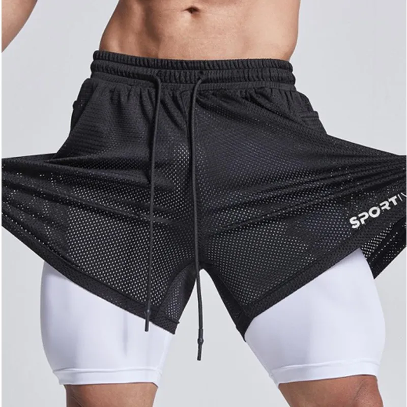 Шорты мужские 2 в 1, из дышащей сетки, для тренировок, фитнеса, бодибилдинга, эластичные, летние 
Шорты мужские 2 в 1, из дышащей сетки, для тренировок, фитнеса, бодибилдинга, эластичные, летние