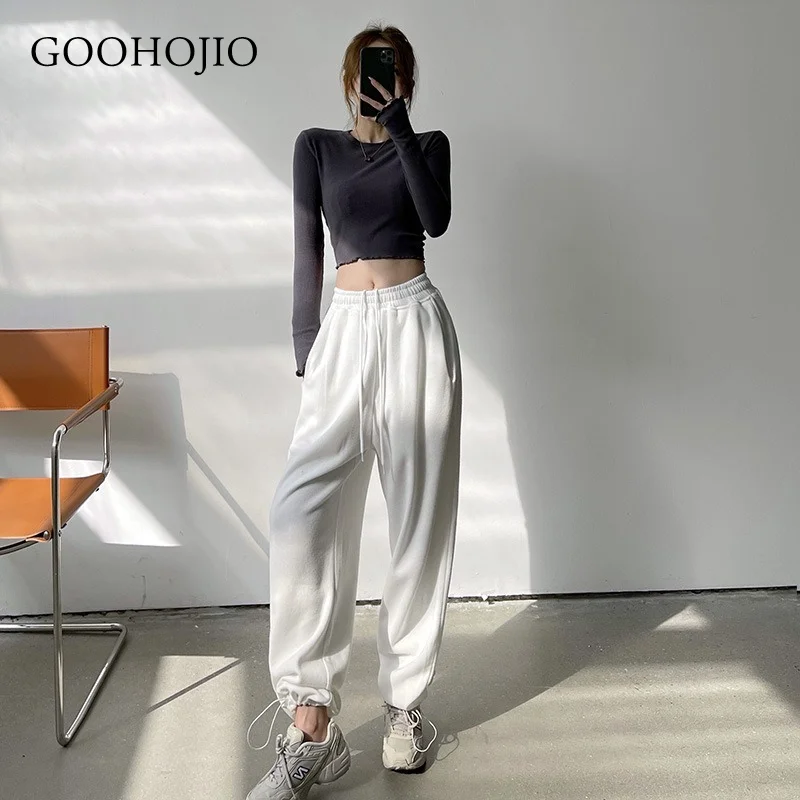 GOOHOJIO 2021 New Spring Autumn High Waist Trousers for Women Loose Fashionable Casual Pants Women Oversized Sweatpants Women 
GOOHOJIO 2021 New Spring Autumn High Waist Trousers for Women Loose Fashionable Casual Pants Women Oversized Sweatpants Women