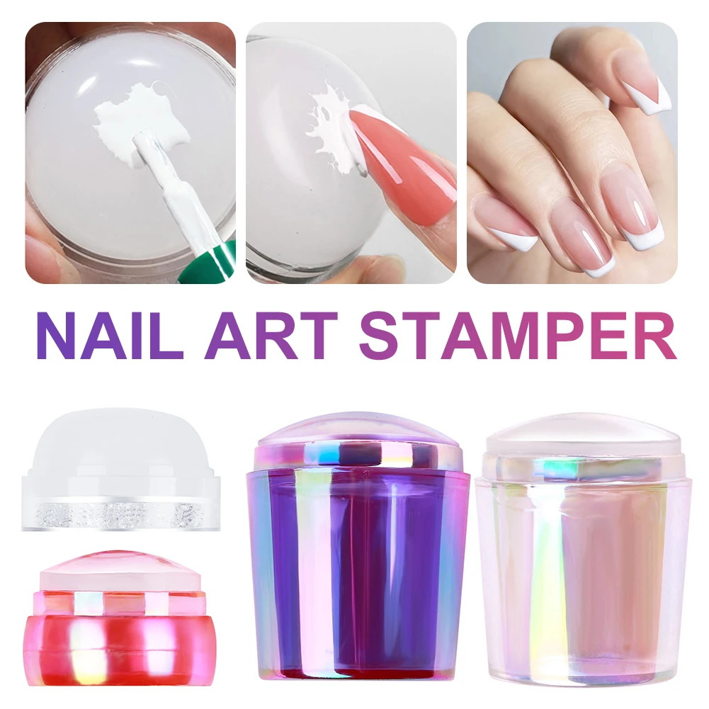 Silicone Nail Stamper Round Jelly Nail Art Stamper Transfer Print Scraper Reusable French Nails Printing Manicure Tools Hot Sale
Silicone Nail Stamper Round Jelly Nail Art Stamper Transfer Print Scraper Reusable French Nails Printing Manicure Tools Hot Sale