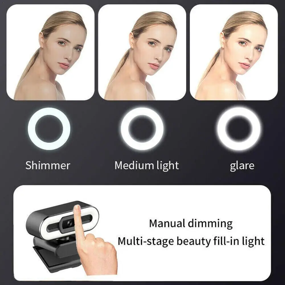 4K Webcam Auto Focus HD Webcam with Fill Light Rotatable Microphone Camera Camera Computer With Laptop Web Video For Youtub N9L0
4K Webcam Auto Focus HD Webcam with Fill Light Rotatable Microphone Camera Camera Computer With Laptop Web Video For Youtub N9L0