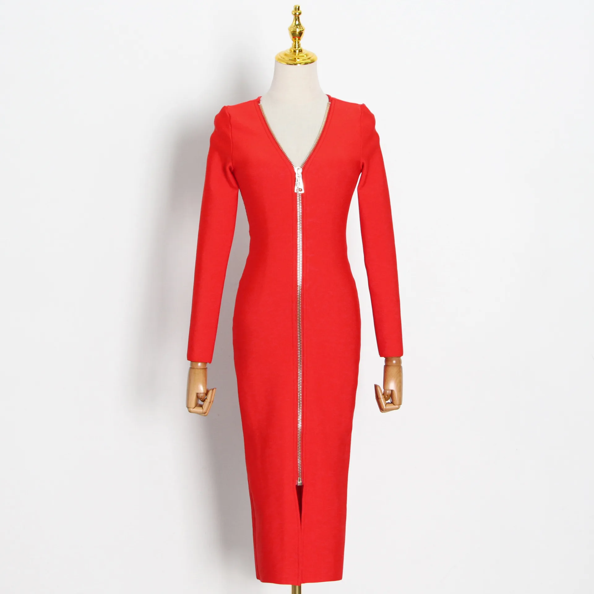 MSXU 2021 Early Spring New Women's Solid Color Front Zipper Dress Long Sleeve Round Neck Sexy High Waist Bag Hip Women Dress 
MSXU 2021 Early Spring New Women's Solid Color Front Zipper Dress Long Sleeve Round Neck Sexy High Waist Bag Hip Women Dress