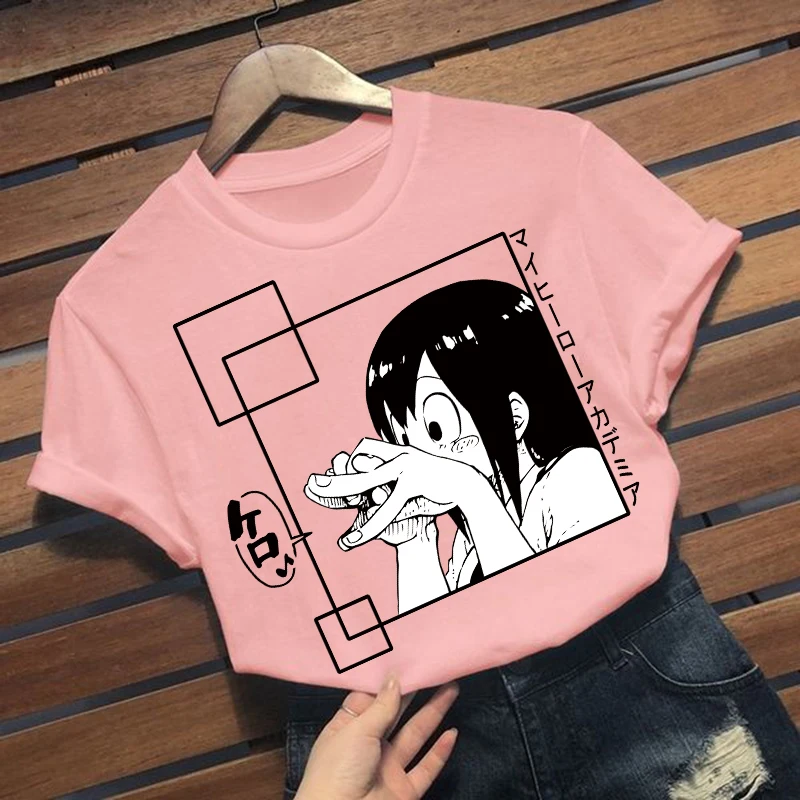 Классическая футболка Tsuyu Asui с изображением героев академии аниме Kawaii рубашка