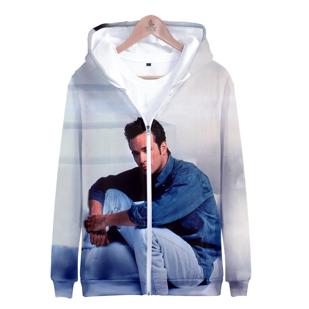 

Beverly Hills 90210 Luke Perry 3D Hoodies Zipper Sweatshirt Stars Beverly Hills 90210 Hooded Hoody Polluver Black Design