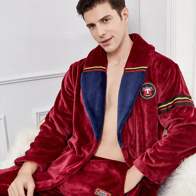 Winter Warm Male Flannel Kimono Bathrobe Gown Soft Nightgown Lounge Wear Sleepwear Loose Home Clothes Coral Fleece Lingerie
Winter Warm Male Flannel Kimono Bathrobe Gown Soft Nightgown Lounge Wear Sleepwear Loose Home Clothes Coral Fleece Lingerie