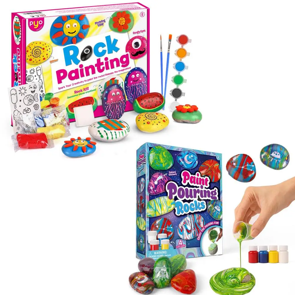 Kids Rock Painting Kit DIY Complete Stone Art Painting Doodle Supplies Set For Boys Girls Birthday Christmas New Year Gift
Kids Rock Painting Kit DIY Complete Stone Art Painting Doodle Supplies Set For Boys Girls Birthday Christmas New Year Gift
