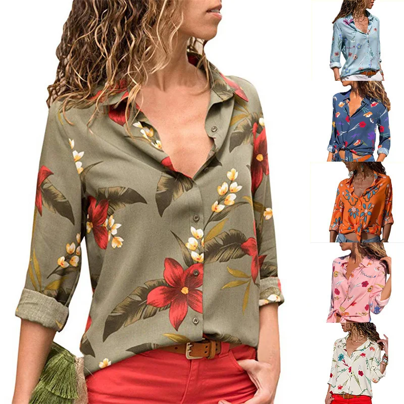 RICORIT женские шифоновые блузки с длинным рукавом Chemise Femme офисная рубашка для