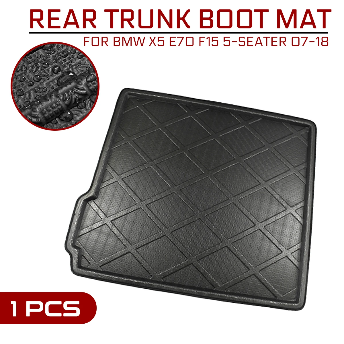 For BMW X5 E70 F15 5-Seater 2007-2018 Car Floor Mat Carpet Rear Trunk Anti-mud Cover 
For BMW X5 E70 F15 5-Seater 2007-2018 Car Floor Mat Carpet Rear Trunk Anti-mud Cover