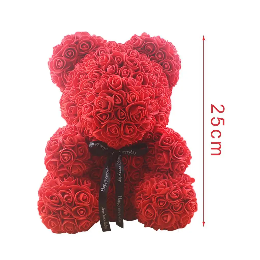 Valentines Day Gift Red White Rose Teddy Bear Soap Flower Foam Rose Bear Plastic Box Christmas Gift Bear of Rose Decoration
Valentines Day Gift Red White Rose Teddy Bear Soap Flower Foam Rose Bear Plastic Box Christmas Gift Bear of Rose Decoration