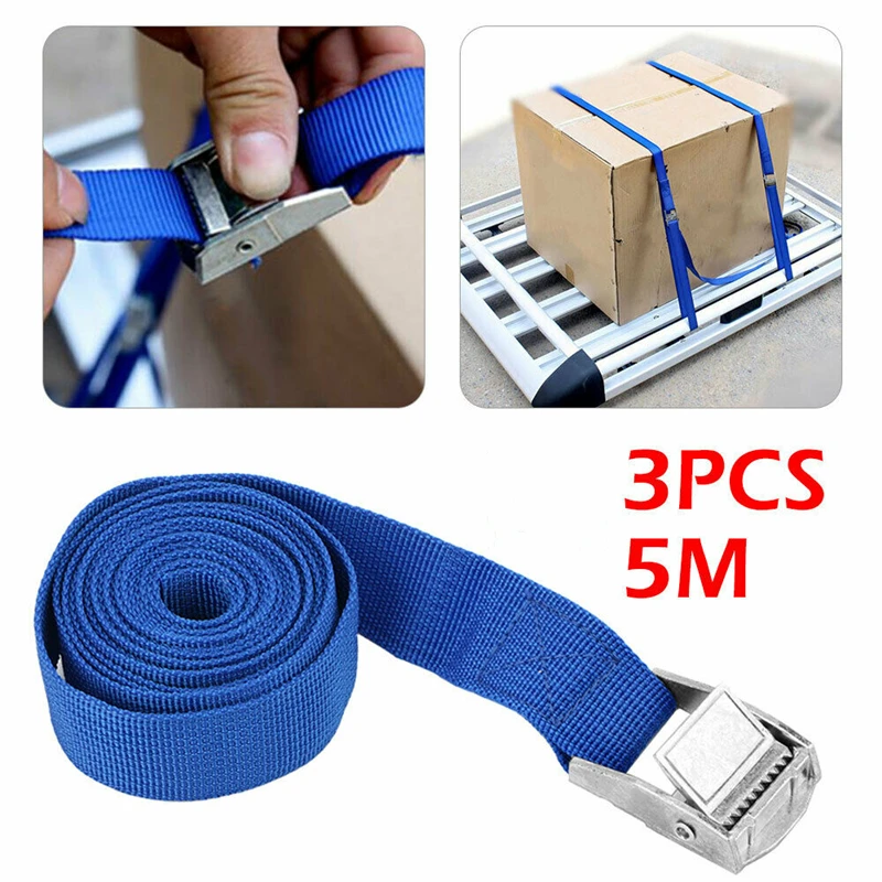 3Pcs 5M Tie Down Strap Strong Ratchet Belt Car Luggage Bag Cargo Lashing Strap With Metal Buckle Blue Dropshipping
3Pcs 5M Tie Down Strap Strong Ratchet Belt Car Luggage Bag Cargo Lashing Strap With Metal Buckle Blue Dropshipping