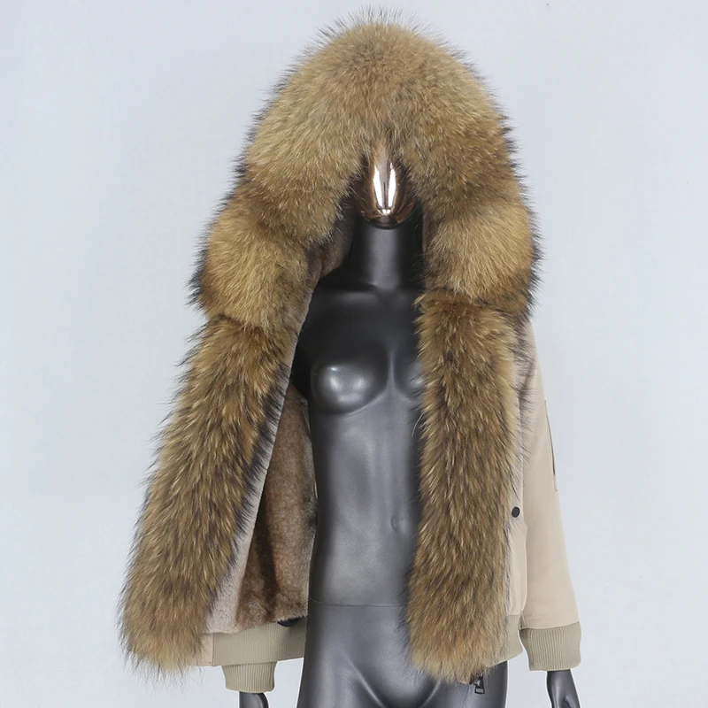 CXFS 2021 Waterproof Bomber Parka Coat Natural Fox Raccoon Fur Collar Hood Winter Jacket Women Removable Outerwear Thick Warm
CXFS 2021 Waterproof Bomber Parka Coat Natural Fox Raccoon Fur Collar Hood Winter Jacket Women Removable Outerwear Thick Warm