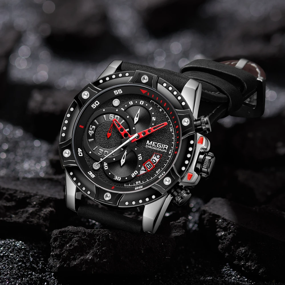 New MEGIR Men Watch Leather Strap Sport Quartz Clock 2021 Fashion Luxury Brand Mens Watches Waterproof Multi-function Wristwatch
New MEGIR Men Watch Leather Strap Sport Quartz Clock 2021 Fashion Luxury Brand Mens Watches Waterproof Multi-function Wristwatch