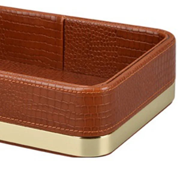 Leather Storage Tray Rectangular Jewelry Display Board Cosmetic Storage Box Desktop Sundries Decorative Tray 
Leather Storage Tray Rectangular Jewelry Display Board Cosmetic Storage Box Desktop Sundries Decorative Tray