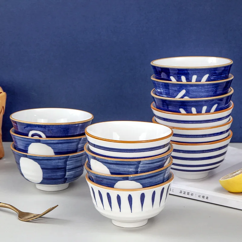 Hand painted Japanese Qingyao series ceramic tableware rice bowl thickened thread 4.5 " 
Hand painted Japanese Qingyao series ceramic tableware rice bowl thickened thread 4.5 "