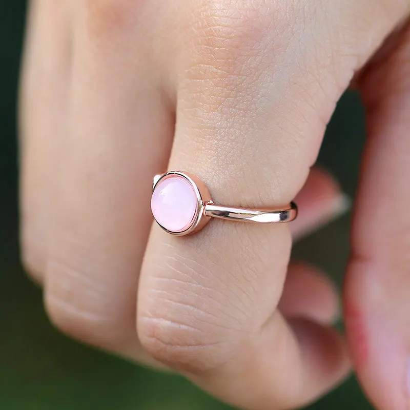 VAGZEB с романтичной розой австралийская Золотая Цвет кольцо для женщин солитерами