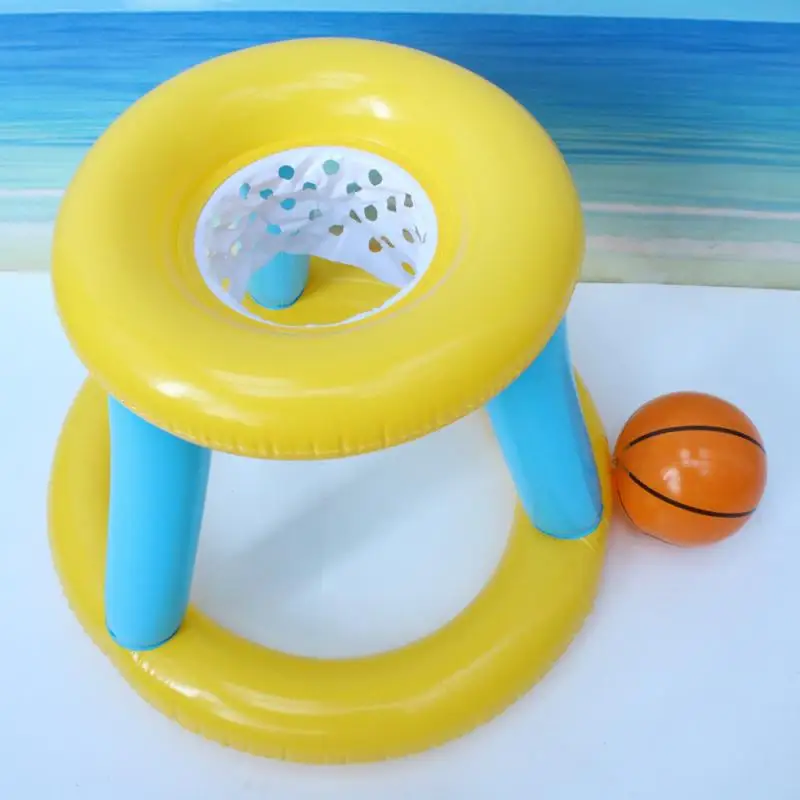 2021 Kids Boy Playing Inflatable Beach Floating Hoops Swimming Pool Toys Children Ball Games Volleyball Basketball Water Sports | Спорт и