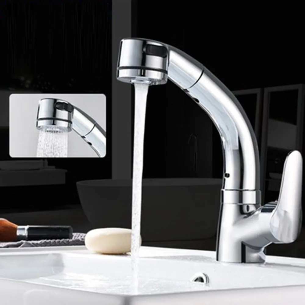 Pull-out FaucetBathroom Basin Sink FaucetSingle HandleHot And Cold Faucet Can Rotate 360 degrees Height Adjustable
Pull-out FaucetBathroom Basin Sink FaucetSingle HandleHot And Cold Faucet Can Rotate 360 degrees Height Adjustable