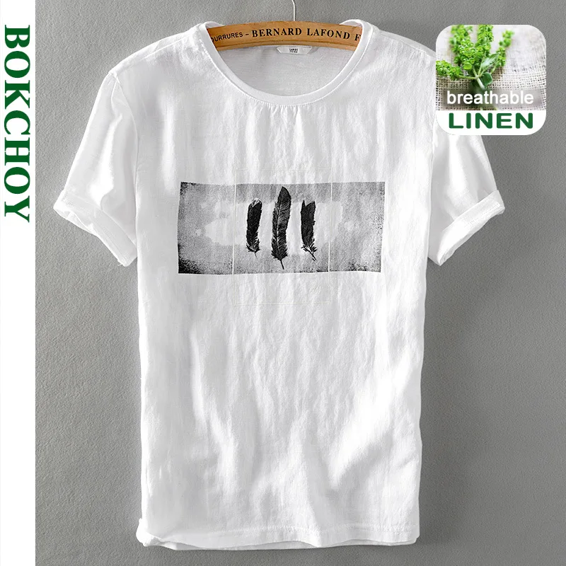 2021 Summer Spring New Men Linen T-shirt Round Neck White Printing Casual Youth Breathable Thin Loose Half Sleeve Top GF-6118
2021 Summer Spring New Men Linen T-shirt Round Neck White Printing Casual Youth Breathable Thin Loose Half Sleeve Top GF-6118