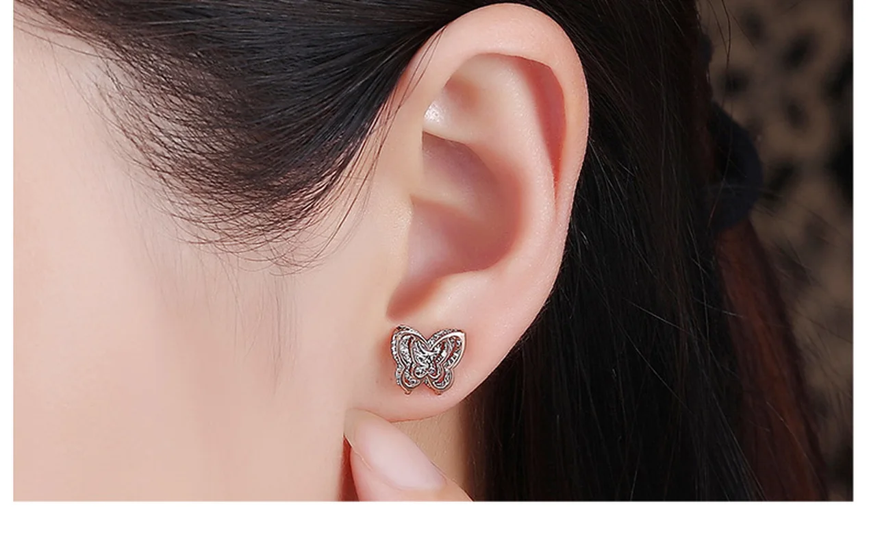 Trendy 18K Real True Rose Solid Genuine Gold AU750 Butterfly Stud Piercing Earrings for Women Girl Trendy Upscale Jewelry Gift
Trendy 18K Real True Rose Solid Genuine Gold AU750 Butterfly Stud Piercing Earrings for Women Girl Trendy Upscale Jewelry Gift