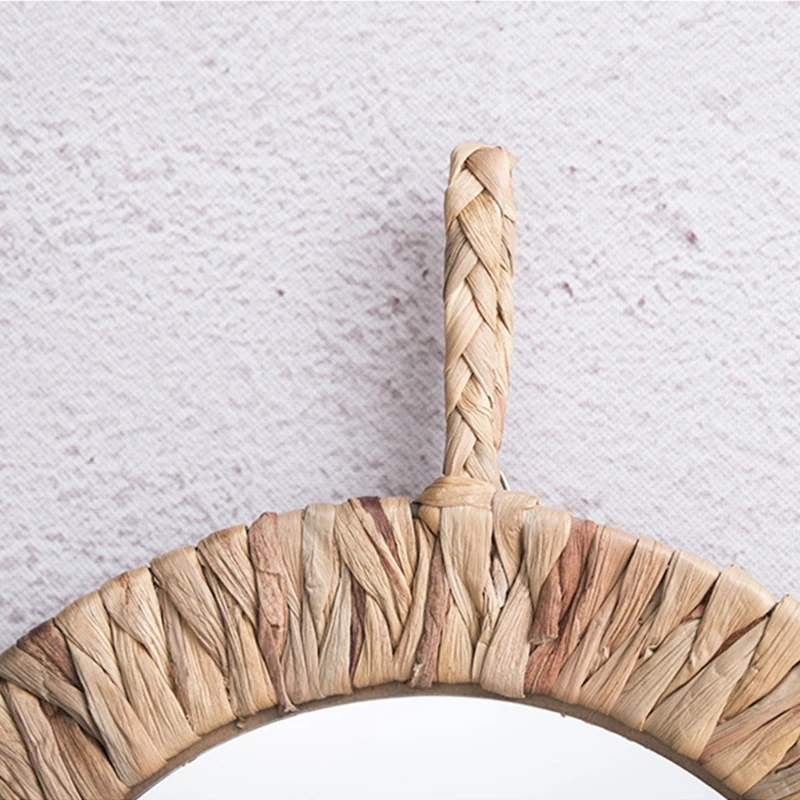 Pastoral Style Wicker Round Makeup Mirror Rattan Wall-Mounted Mirror Handmade
Pastoral Style Wicker Round Makeup Mirror Rattan Wall-Mounted Mirror Handmade