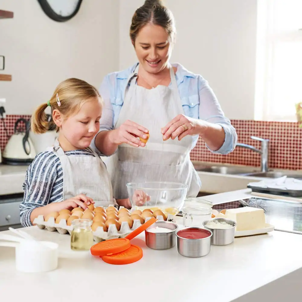 Realman Salad Dressing Containers Set- 3X3.4oz Stainless Steel Condiment Containers with Leakproof Silicone Lids Baby Food Jars
Realman Salad Dressing Containers Set- 3X3.4oz Stainless Steel Condiment Containers with Leakproof Silicone Lids Baby Food Jars