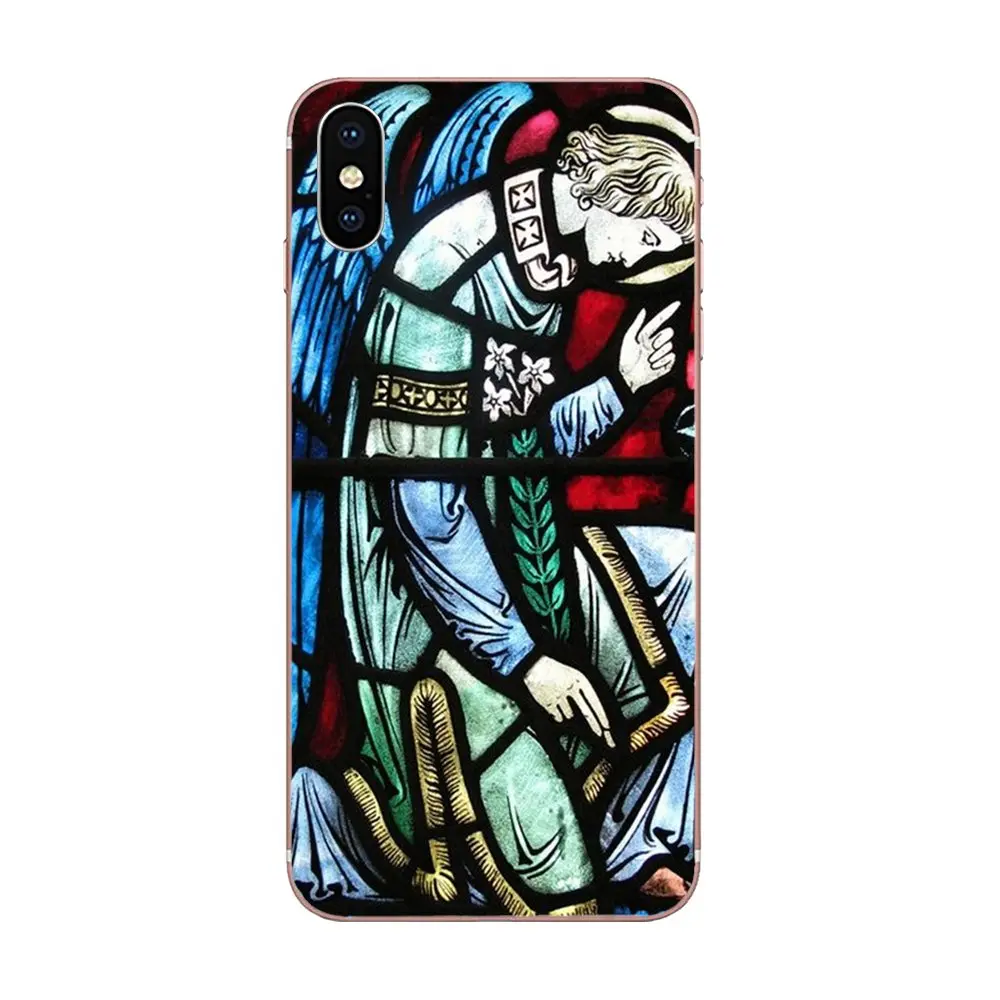 Стильный дизайн для iPhone 11 Pro 4 4S 5 5S SE 5C 6 6S 7 8X10 XR XS Plus Max черный резиновый Ангел