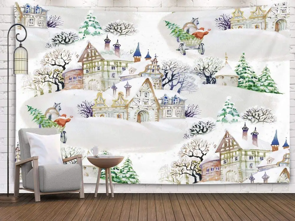 Tapestries Bedroom Living Room Decor Inhouse Nightmare Before Christmas Pattern with Winter Landscape
Tapestries Bedroom Living Room Decor Inhouse Nightmare Before Christmas Pattern with Winter Landscape