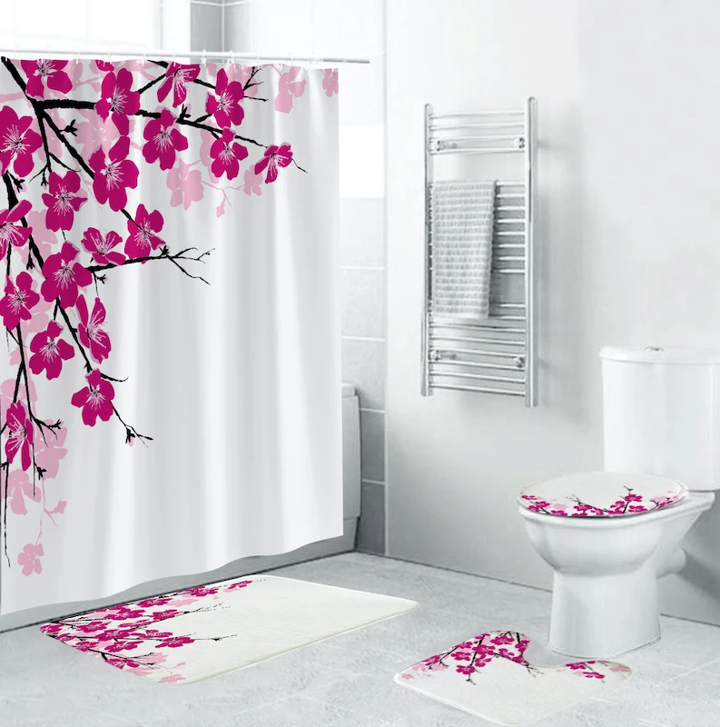Сливы узор душ Шторы ковер крышка Крышка для унитаза, коврик для ванной, набор шторы с крючками для ванной Шторы s с крючками
Сливы узор душ Шторы ковер крышка Крышка для унитаза, коврик для ванной, набор шторы с крючками для ванной Шторы s с крючками
