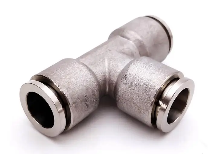 

Yiyun 304 stainless steel pneumatic connector t-tee connector quick insert connector PE4 PE6 PE8 PE10 PE12 PE14 PE16 air nozzle