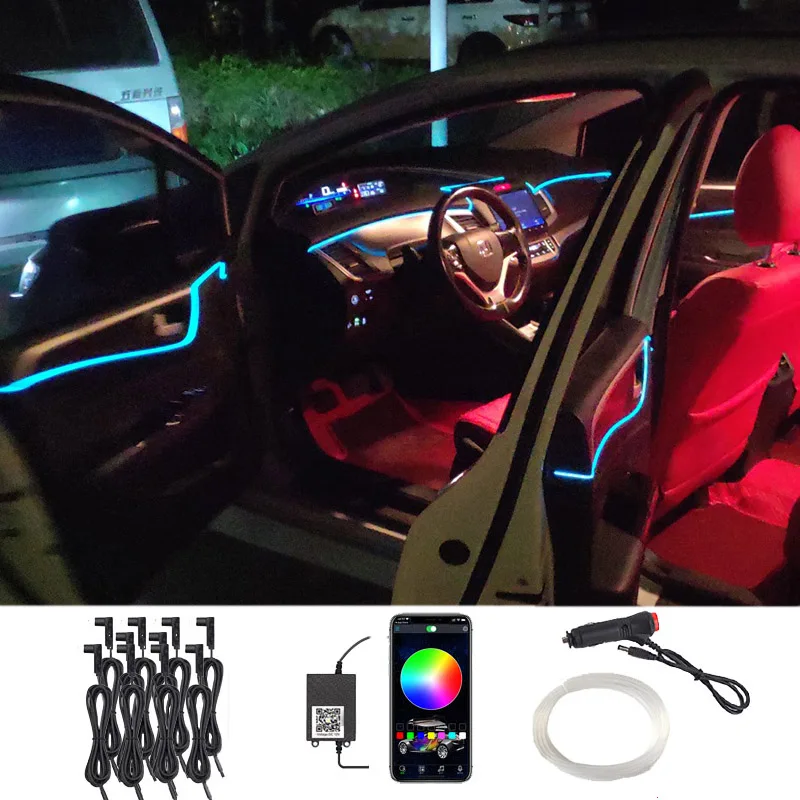 12V App RGB Auto Decorative Dashboard Door Atmosphere Lights LED Interior Ambient Light Car Neon Strip With Cigarette Lighter
12V App RGB Auto Decorative Dashboard Door Atmosphere Lights LED Interior Ambient Light Car Neon Strip With Cigarette Lighter