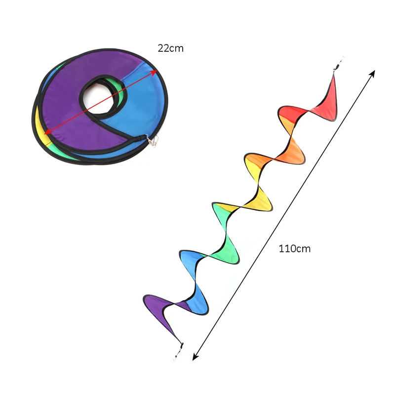Camping Tent Foldable Rainbow Spiral Windmill Wind Spinner Home Garden Decor