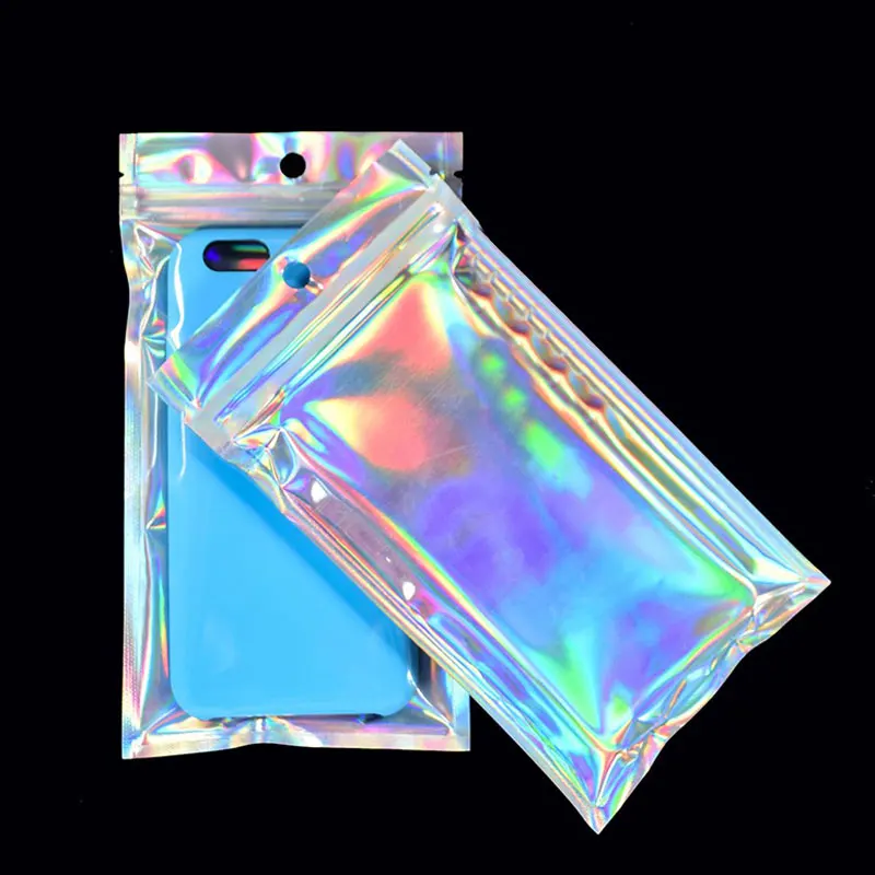 50pcs Laser Ziplock Bag Cosmetic Packaging Self Sealing Gift Bag Clear Holographic Jewelry Thick Aluminum Foil Zip Lock Bags
50pcs Laser Ziplock Bag Cosmetic Packaging Self Sealing Gift Bag Clear Holographic Jewelry Thick Aluminum Foil Zip Lock Bags