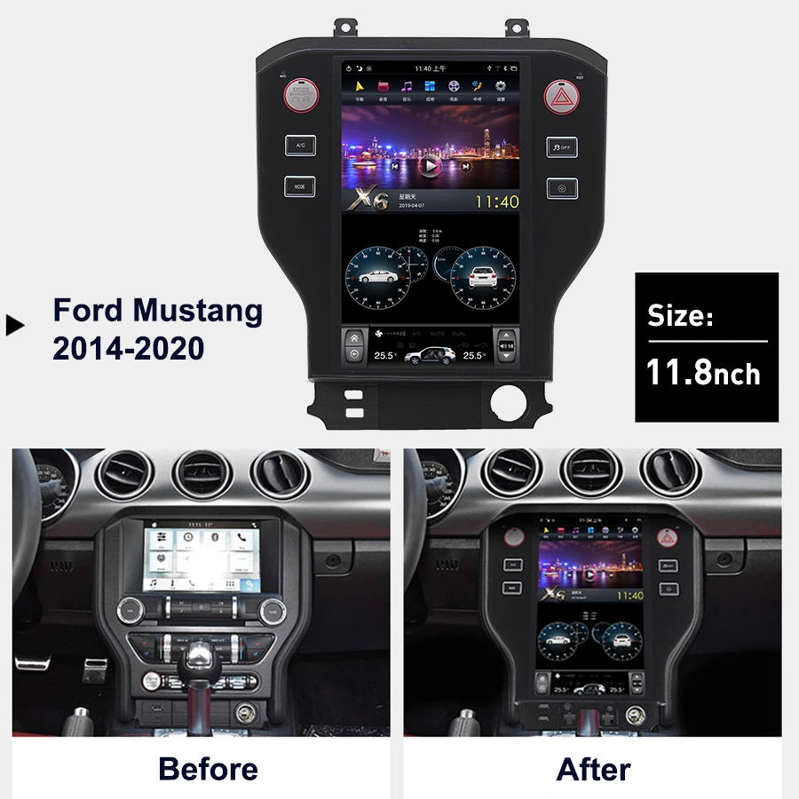 Автомагнитола PX6, 2 Din, Android 9,0, GPS-навигация, мультимедийный плеер для Ford Mustang 2014 2018
Автомагнитола PX6, 2 Din, Android 9,0, GPS-навигация, мультимедийный плеер для Ford Mustang 2014 2018