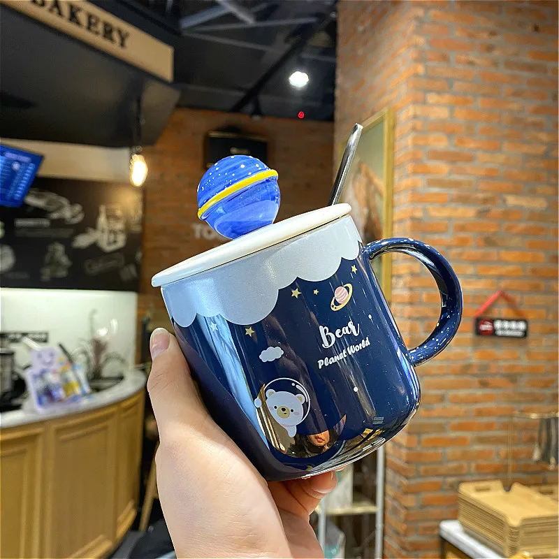Cartoon Mug With Lid Spoon Planet Cup Cute Male and Female Student Coffee Cup Home Breakfast Cup Ceramic Water Cup
Cartoon Mug With Lid Spoon Planet Cup Cute Male and Female Student Coffee Cup Home Breakfast Cup Ceramic Water Cup