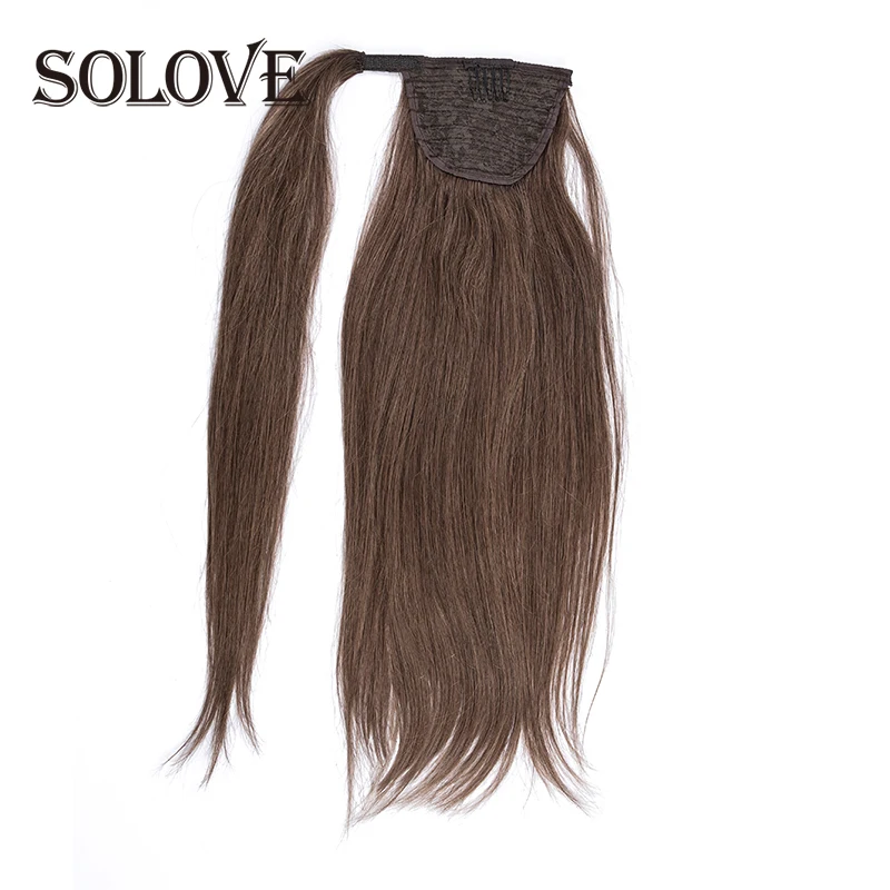 Прямые Волосы Remy для конского хвоста 120 г волосы наращивания на заколках 100%